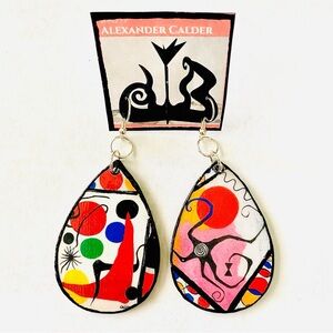 Alexander Calder Colorful Abstract Earrings